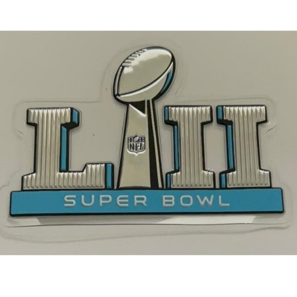 Super Bowl LII 52 Chromaflex Plastic Jersey Patch - Picture 1 of 1